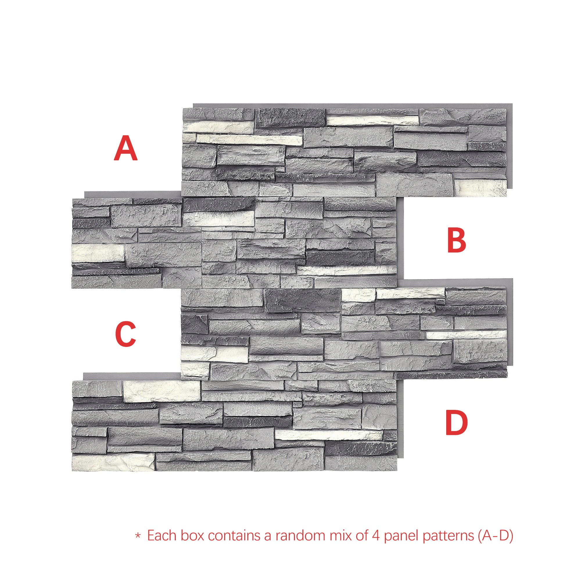 WallWell Faux Stone Wall Panel – Slate Stone-D (Fogstone/Sienna Dawn) | Lightweight, Durable, Indoor/Outdoor Use, Easy DIY Installation