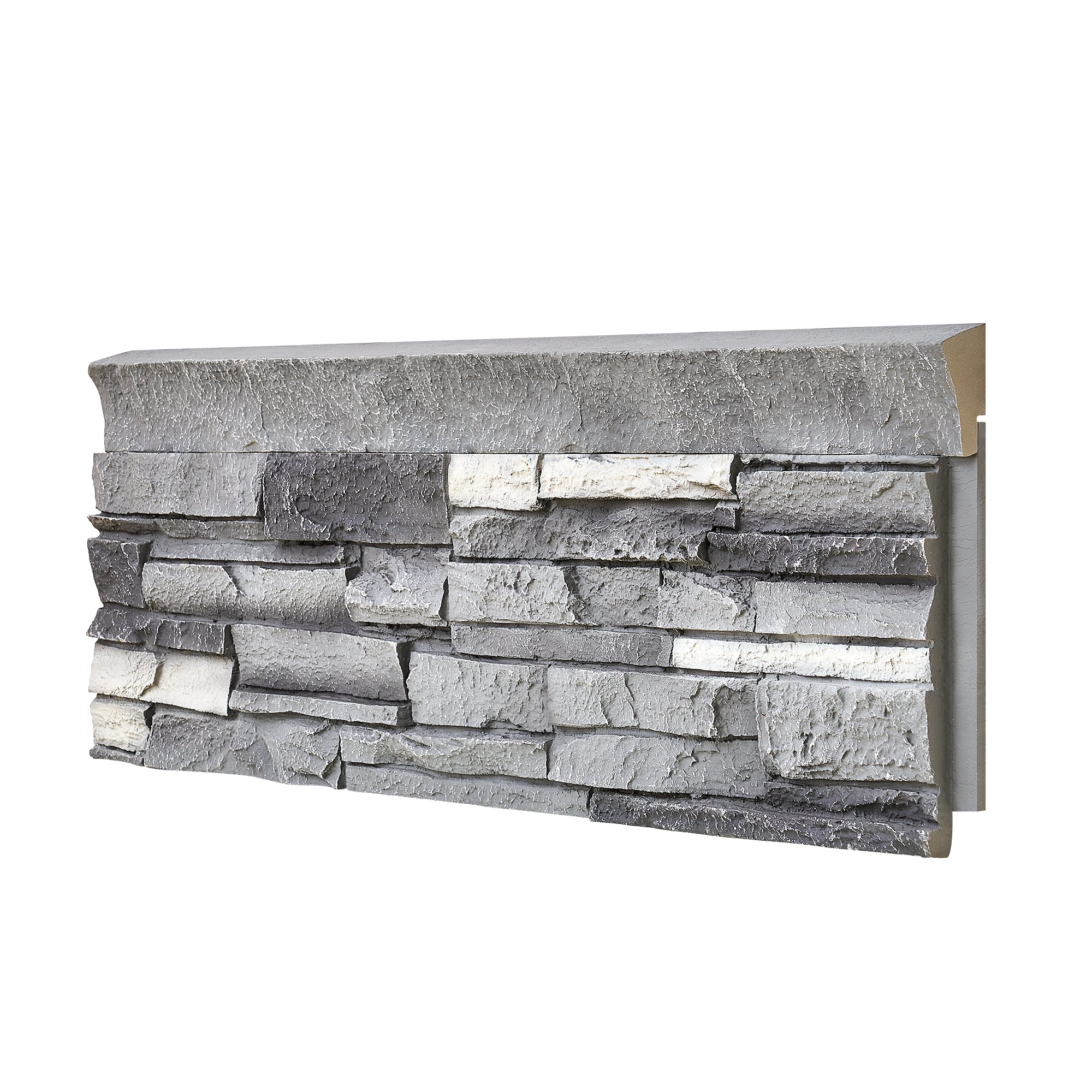 WallWell Faux Stone Wall Panel – Slate Stone-D (Fogstone/Sienna Dawn) | Lightweight, Durable, Indoor/Outdoor Use, Easy DIY Installation