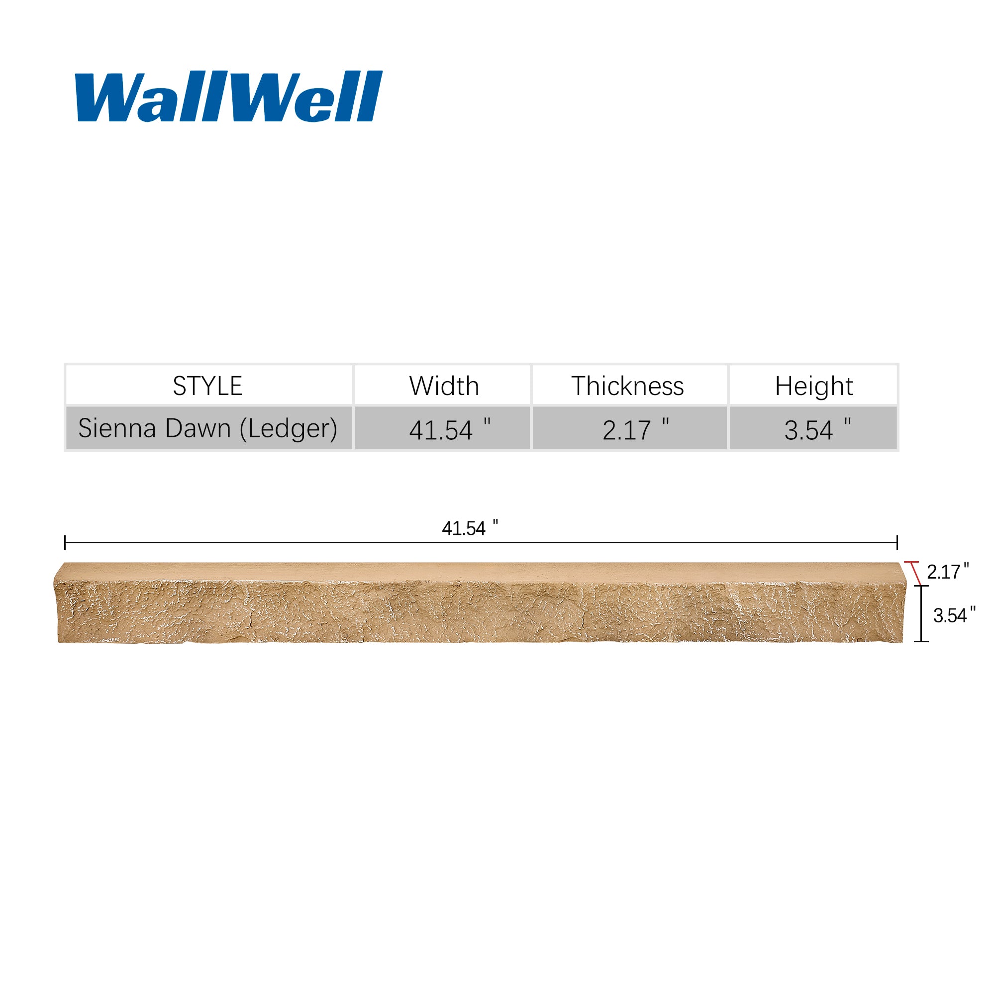 WallWell Faux Stone Wall Panel – Slate Stone-D (Fogstone/Sienna Dawn) | Lightweight, Durable, Indoor/Outdoor Use, Easy DIY Installation