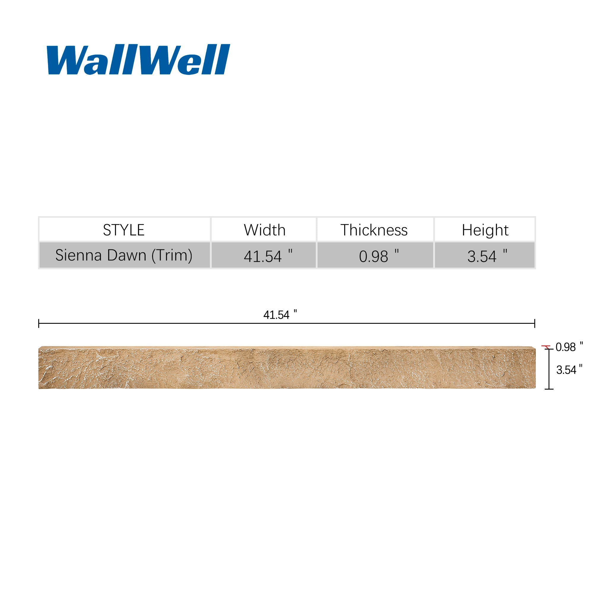 WallWell Faux Stone Wall Panel – Slate Stone-D (Fogstone/Sienna Dawn) | Lightweight, Durable, Indoor/Outdoor Use, Easy DIY Installation