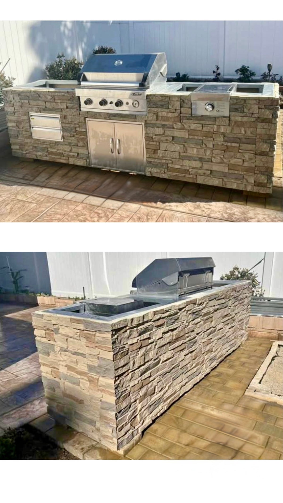 2-Pack Faux Stone Wall Panels & Corners (41.92x12.4in)