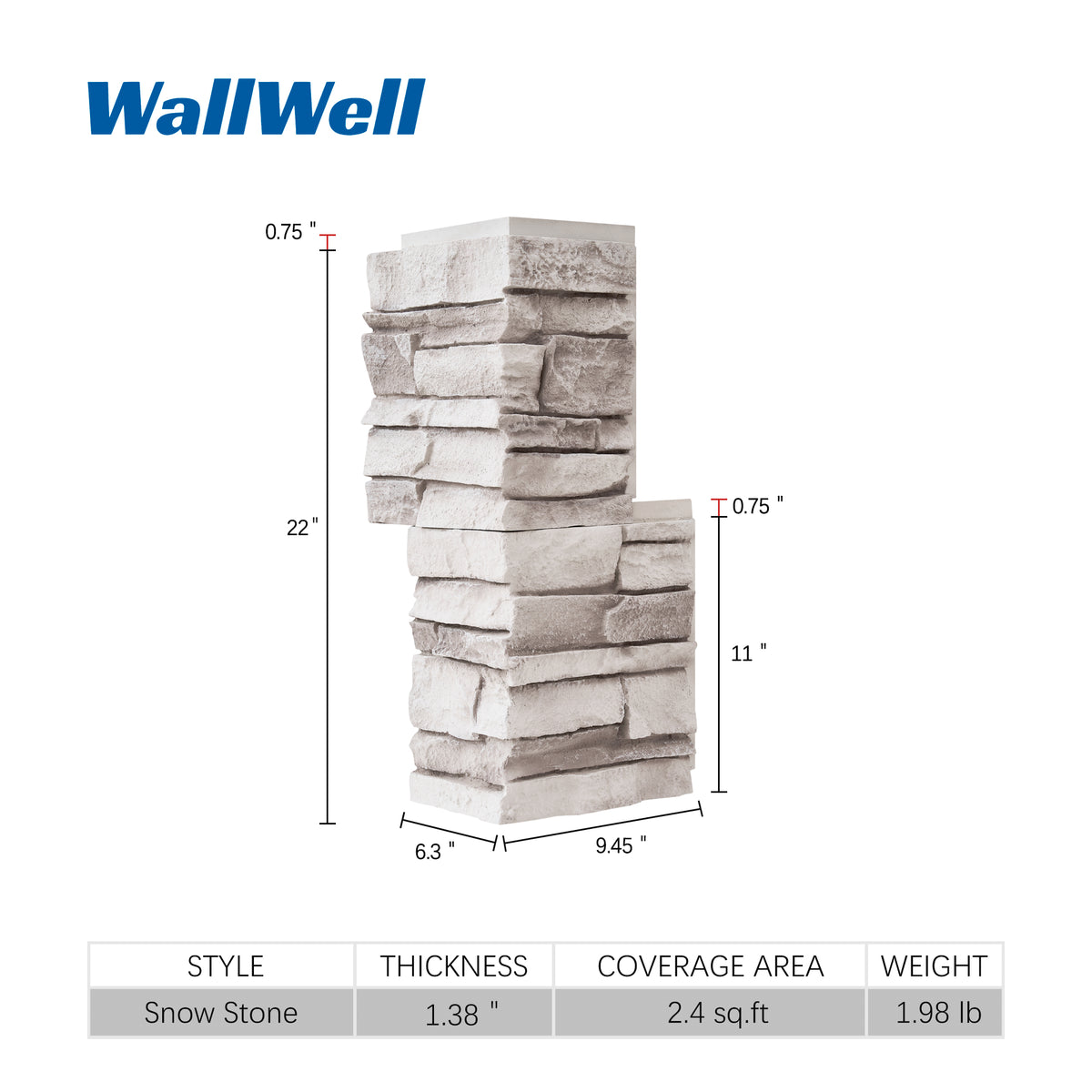 Custom Order — Faux Stone Wall Panels & Corners, Small Format (21x11in)