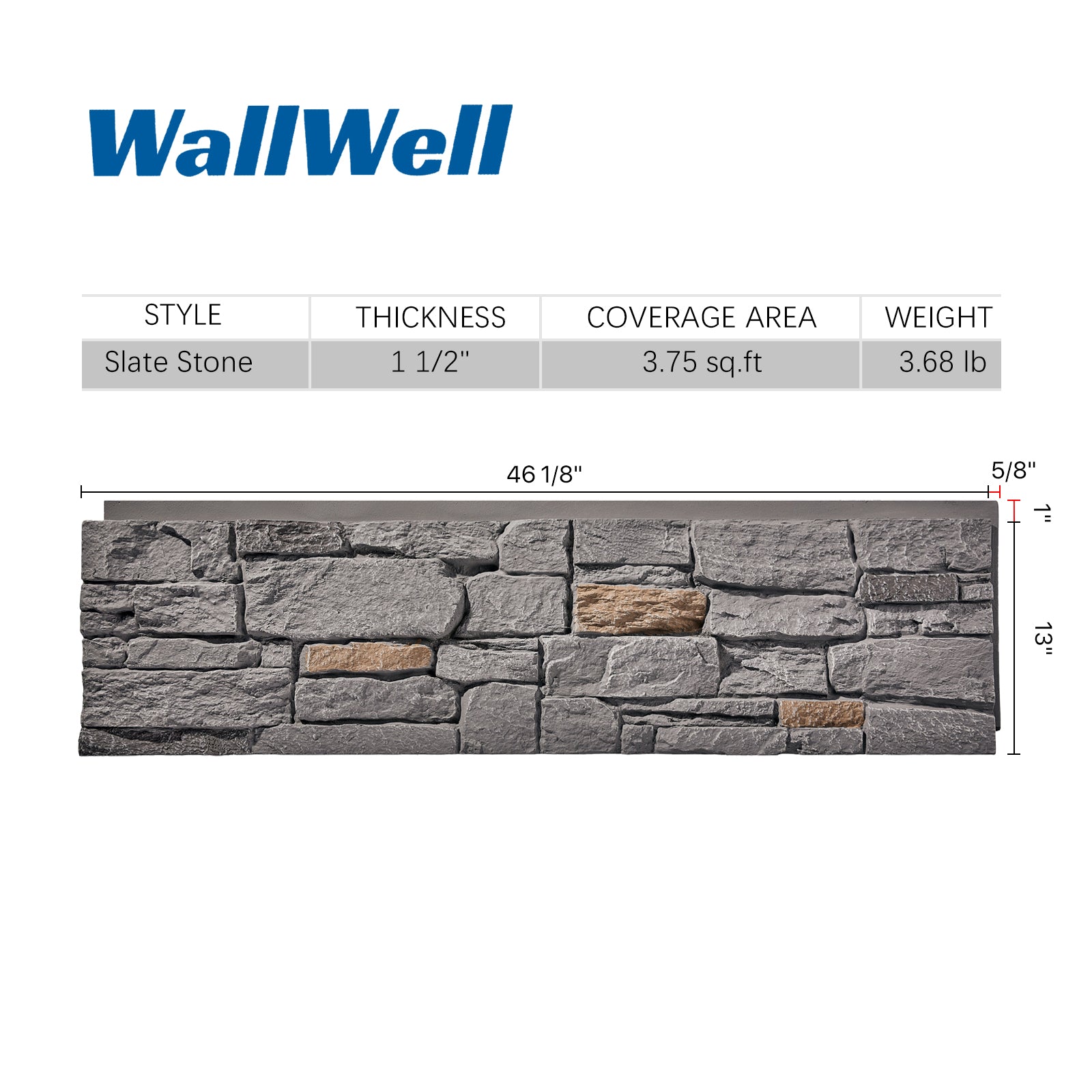 Slate Stone-C (Lava Black / Cedar Gray)