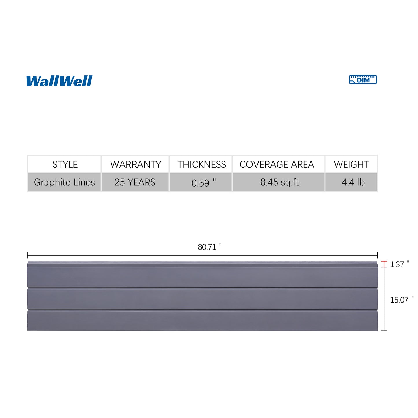 Insulated Metal Wall Panel Graphite Lines