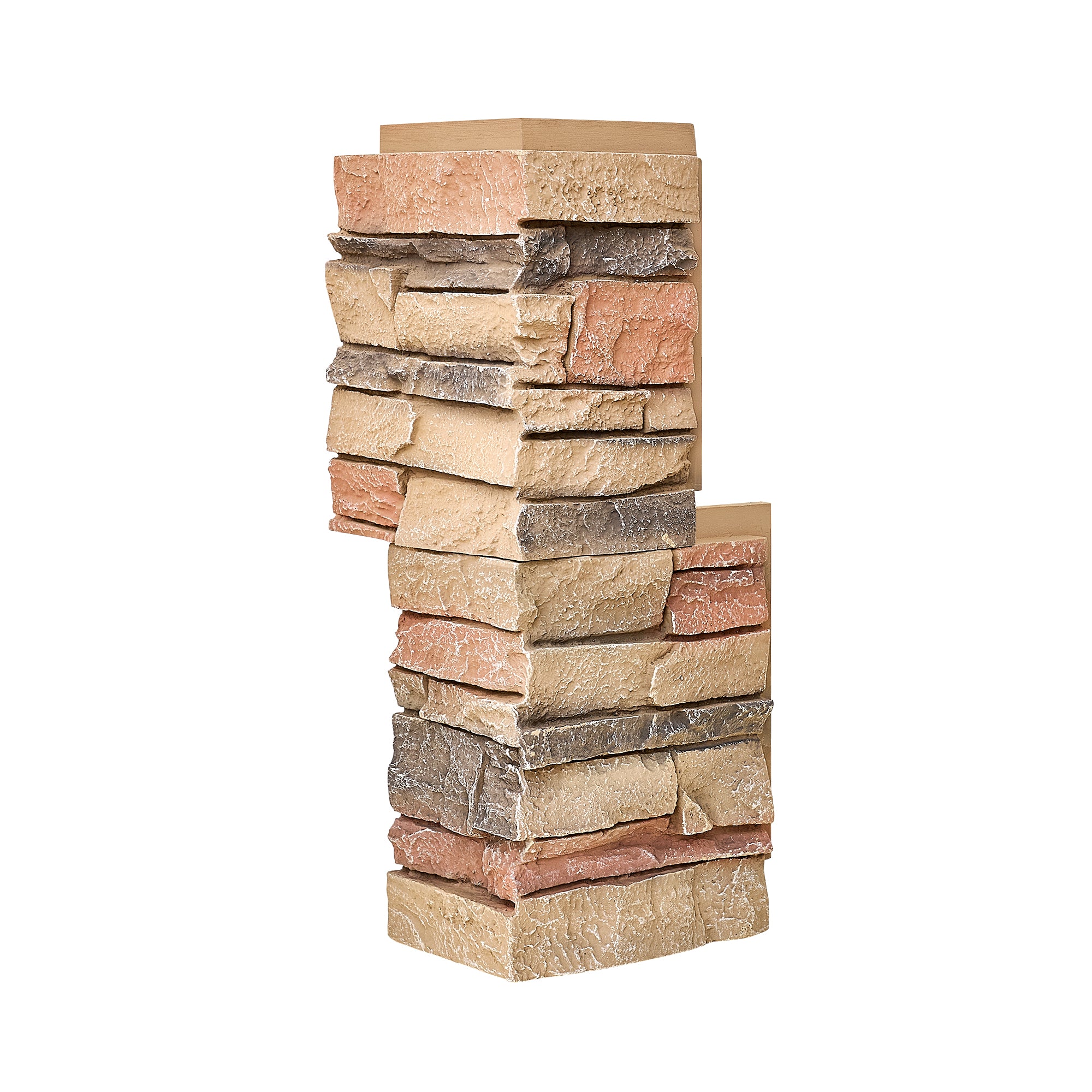 WallWell Faux Stone Wall Panel – Slate Stone-D (Fogstone/Sienna Dawn) | Lightweight, Durable, Indoor/Outdoor Use, Easy DIY Installation