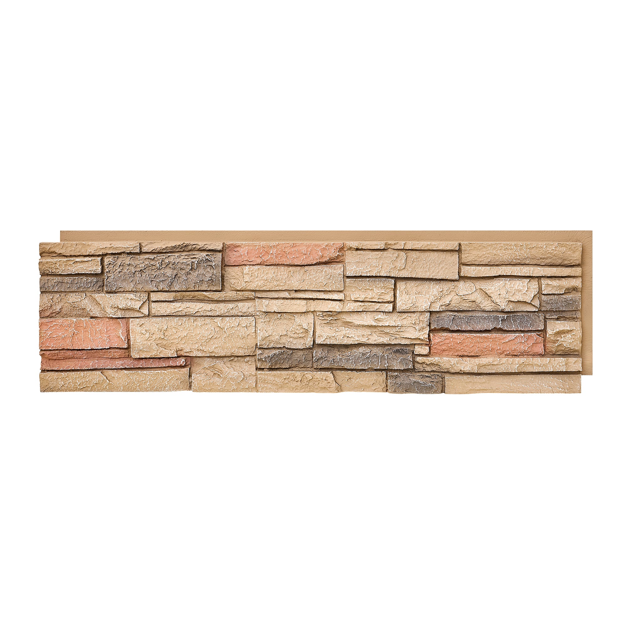 WallWell Faux Stone Wall Panel – Slate Stone-D (Fogstone/Sienna Dawn) | Lightweight, Durable, Indoor/Outdoor Use, Easy DIY Installation