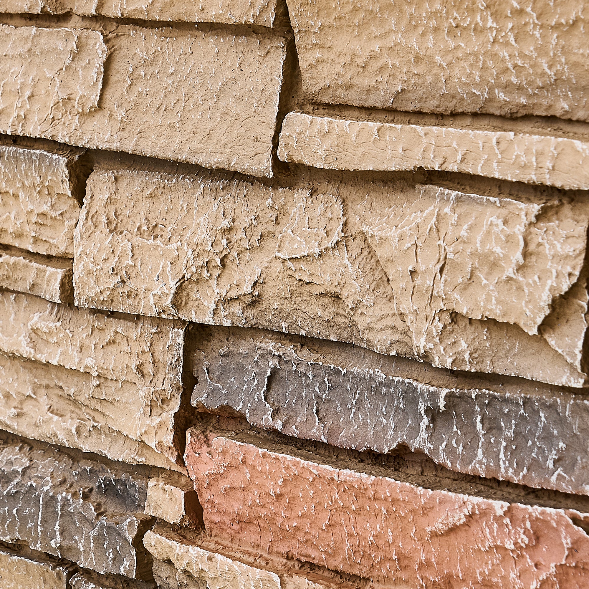 WallWell Faux Stone Wall Panel – Slate Stone-D (Fogstone/Sienna Dawn) | Lightweight, Durable, Indoor/Outdoor Use, Easy DIY Installation