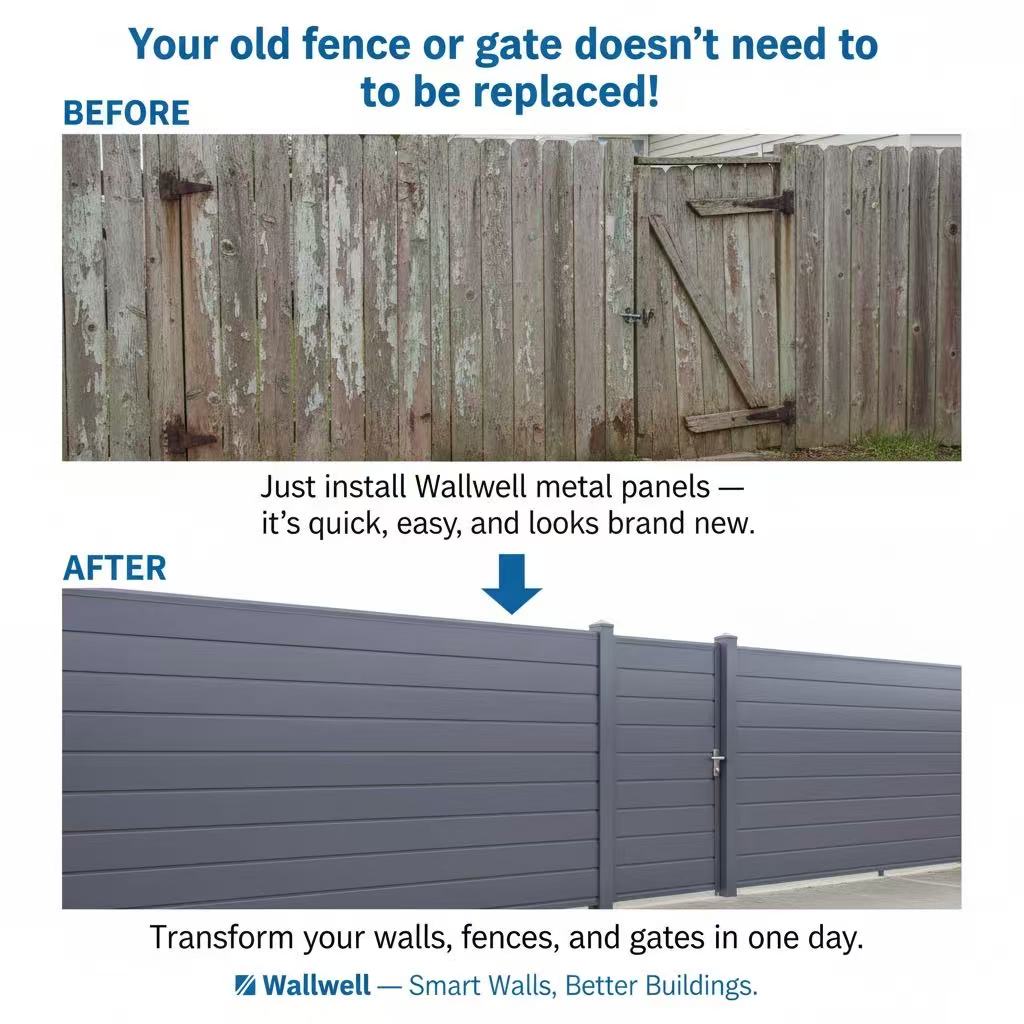 Insulated Metal Wall Panel – Graphite Lines (8 panels per box, total coverage: 67.6 sq.ft.)