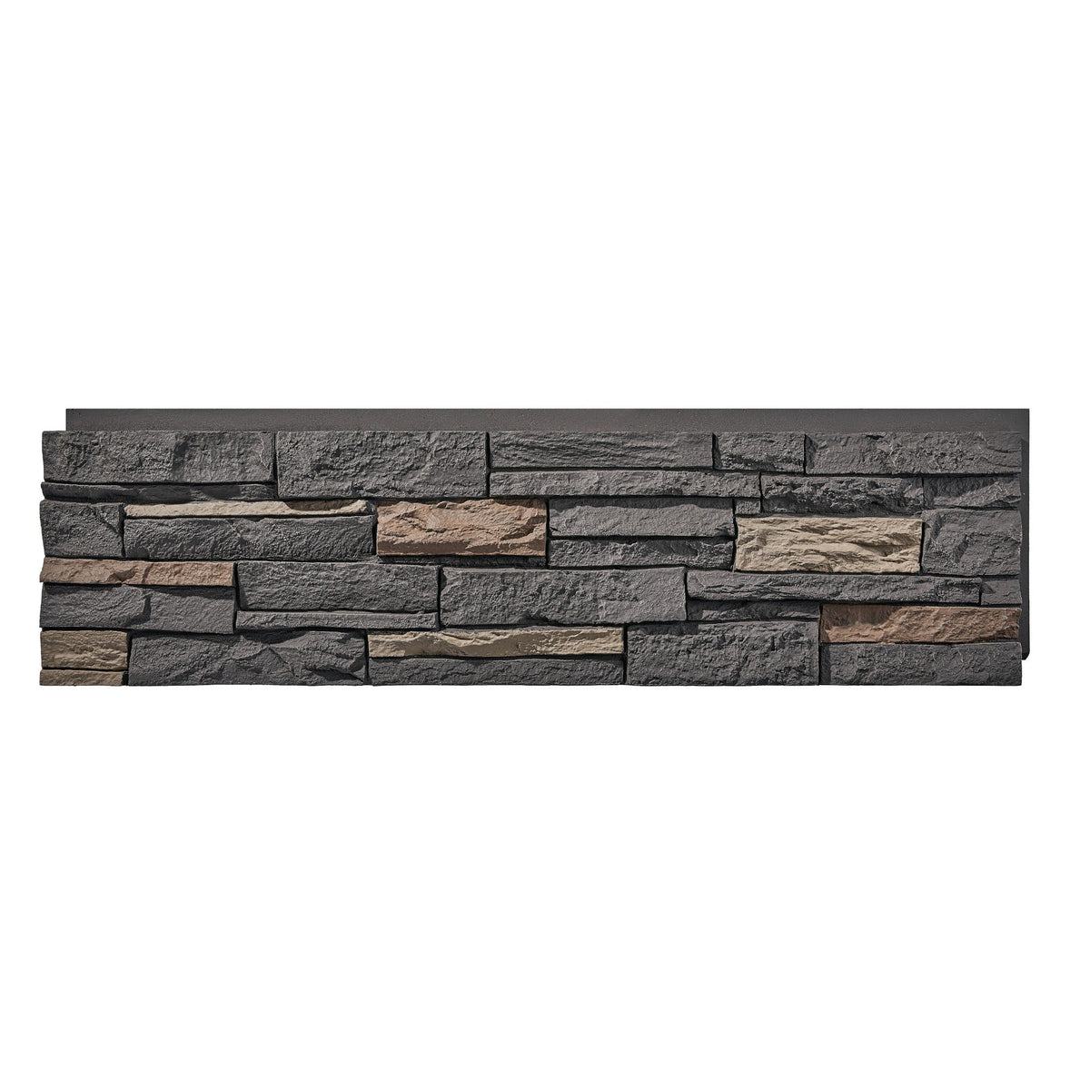 WallWell Iron Gray faux stone wall panel — clearance product photo 2