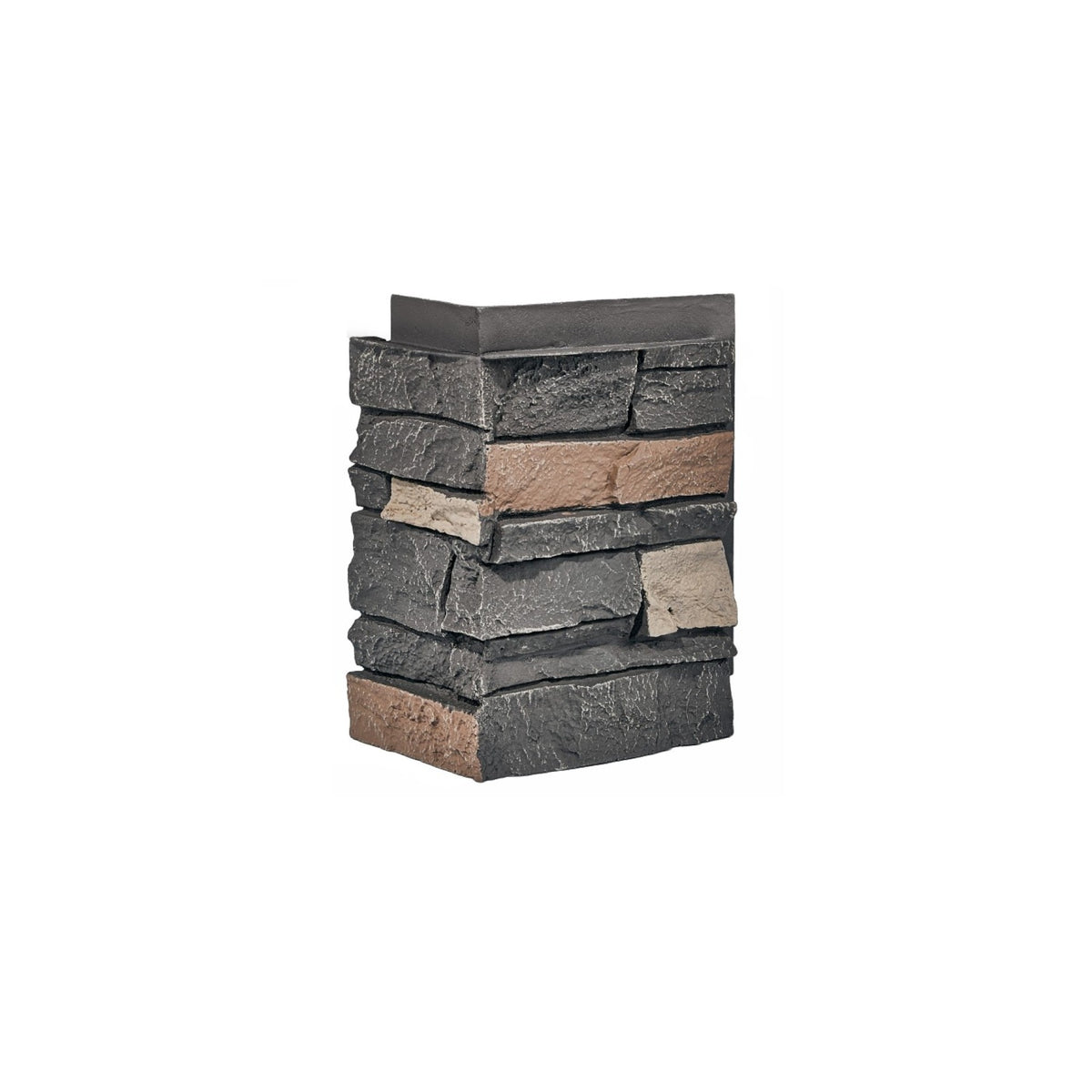 WallWell Iron Gray faux stone outside corner — clearance product photo 1