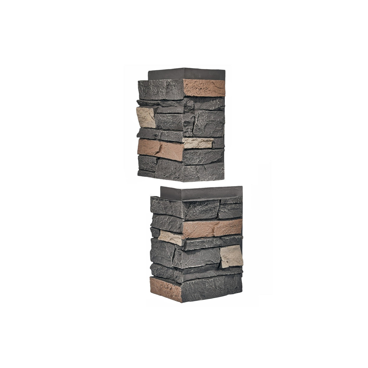 WallWell Iron Gray faux stone outside corner — clearance product photo 2