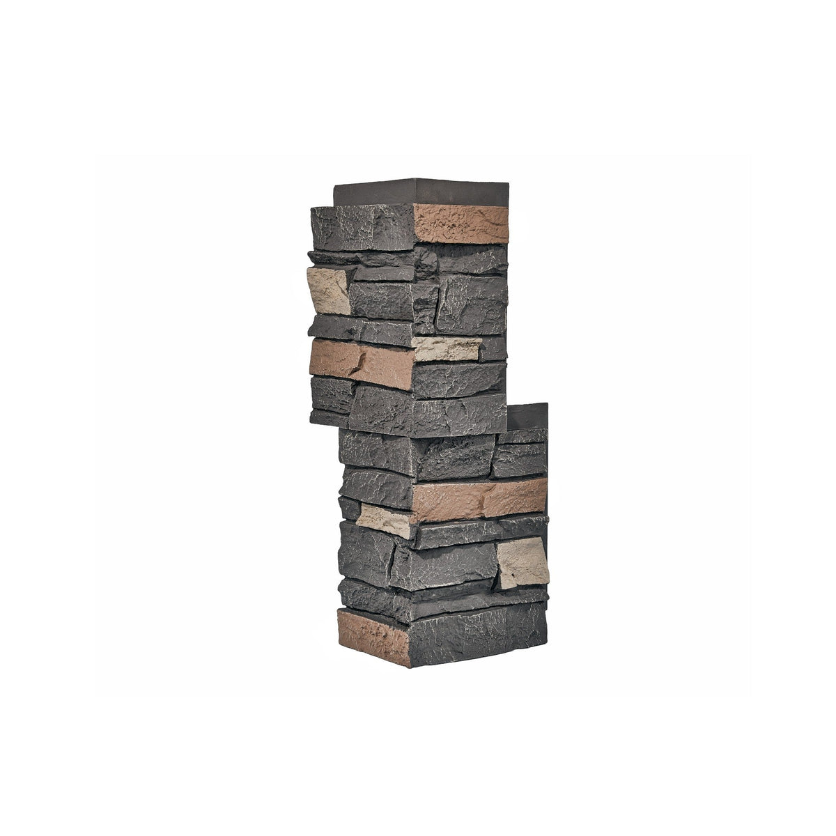 WallWell Iron Gray faux stone outside corner — clearance product photo 3