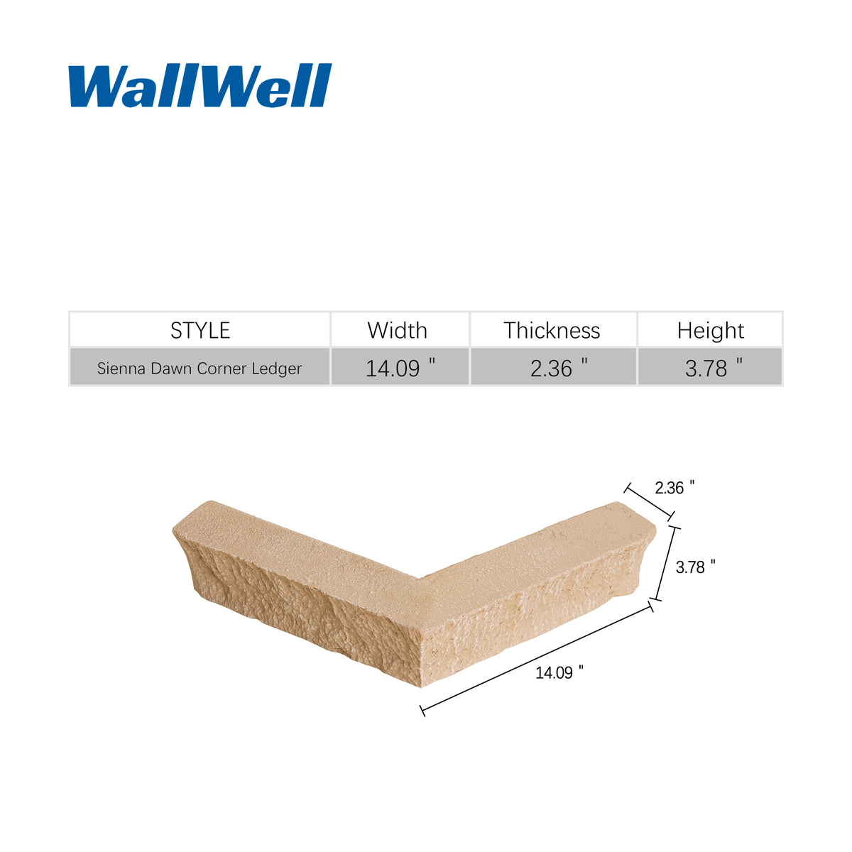 Custom Order — Faux Stone Corner Ledger (2-Piece)