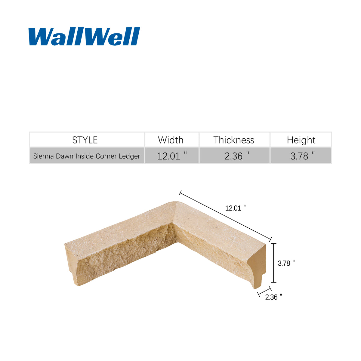 Custom Order — Faux Stone Corner Ledger (2-Piece)
