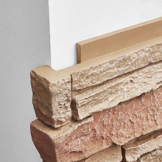 Custom Order — Faux Stone Corner Return Panel (2-Piece)