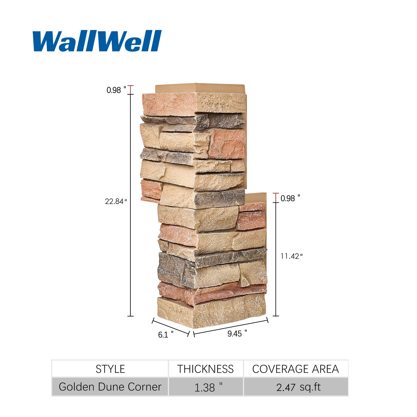 Custom Order — Faux Stone Corners (1 Pair)