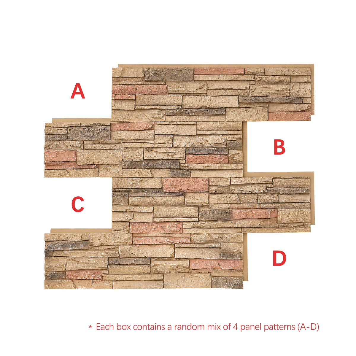 Custom Order — Faux Stone Wall Panels & Corners