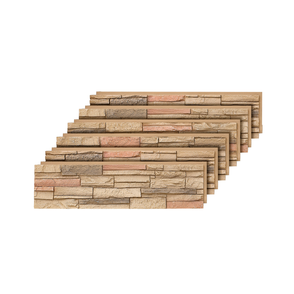Sienna Dawn faux stone wall panel detail
