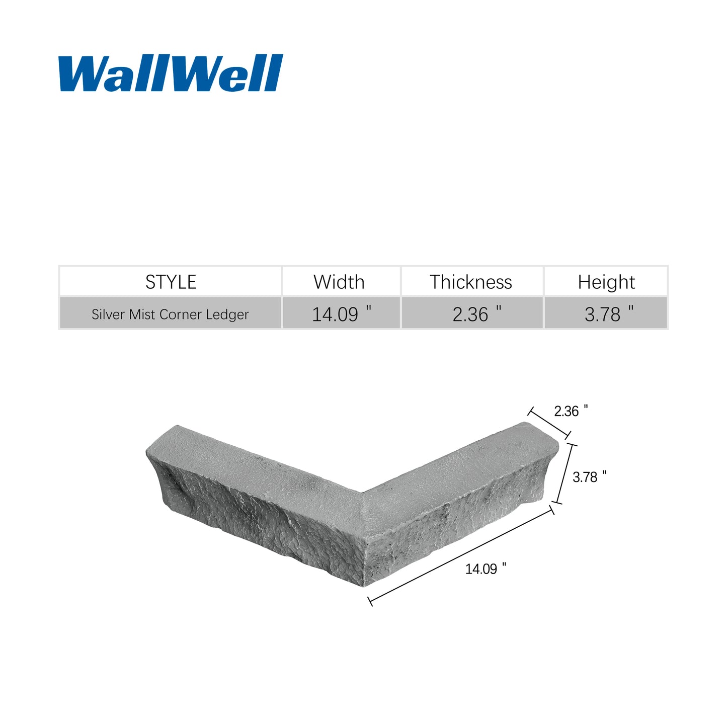 Custom Order — Faux Stone Corner Ledger (2-Piece)