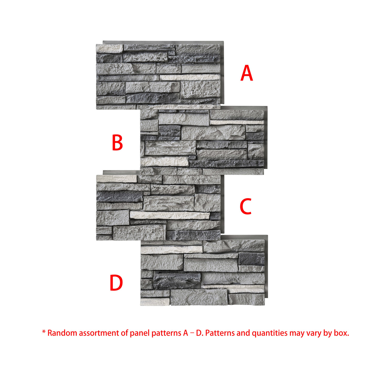 Custom Order — Faux Stone Wall Panels & Corners, Small Format (21x11in)