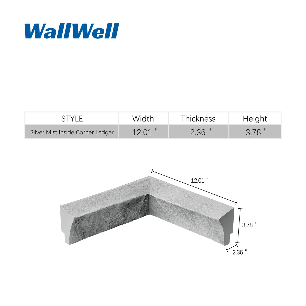 Custom Order — Faux Stone Corner Ledger (2-Piece)