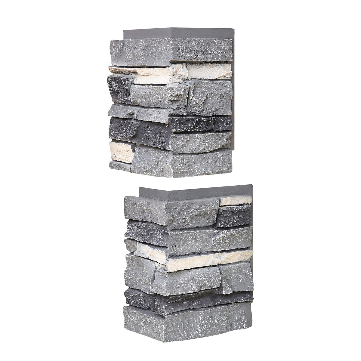 2-Pack Faux Stone Wall Panels & Corners (41.92x12.4in)