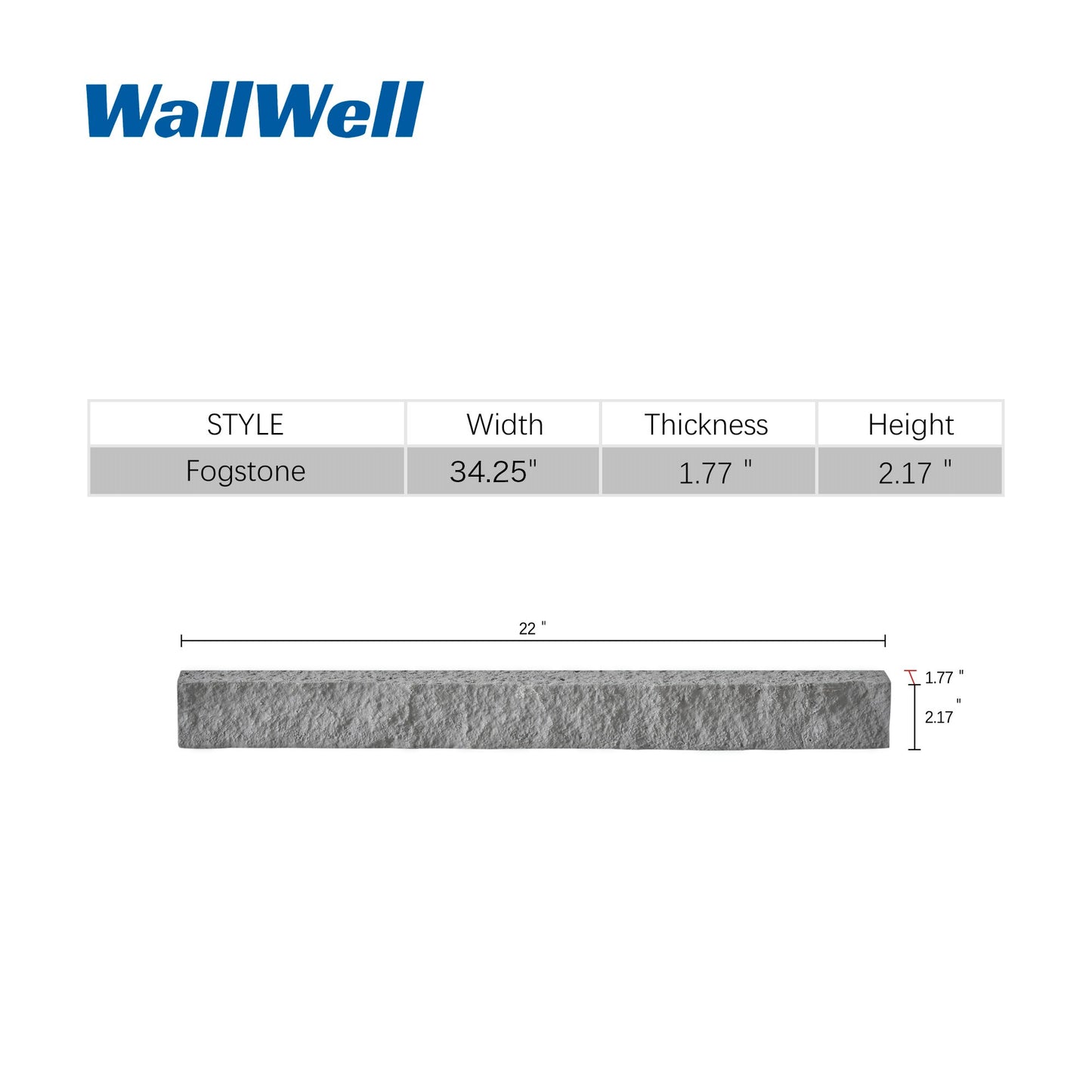 2-Piece Faux Stone Universal Ledger Trim