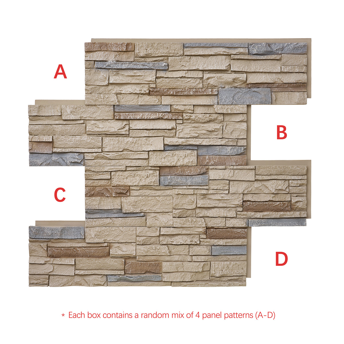 Custom Order — Faux Stone Wall Panels & Corners