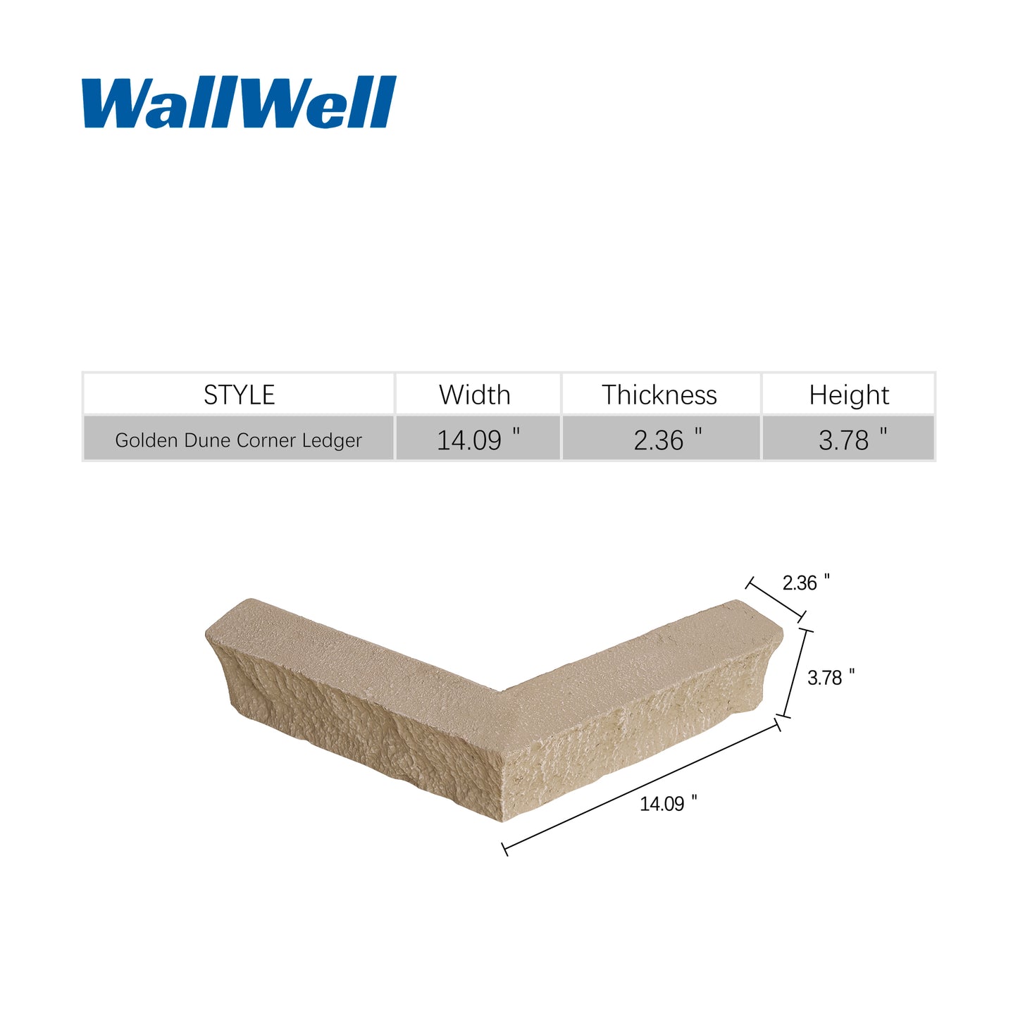 Custom Order — Faux Stone Corner Ledger (2-Piece)