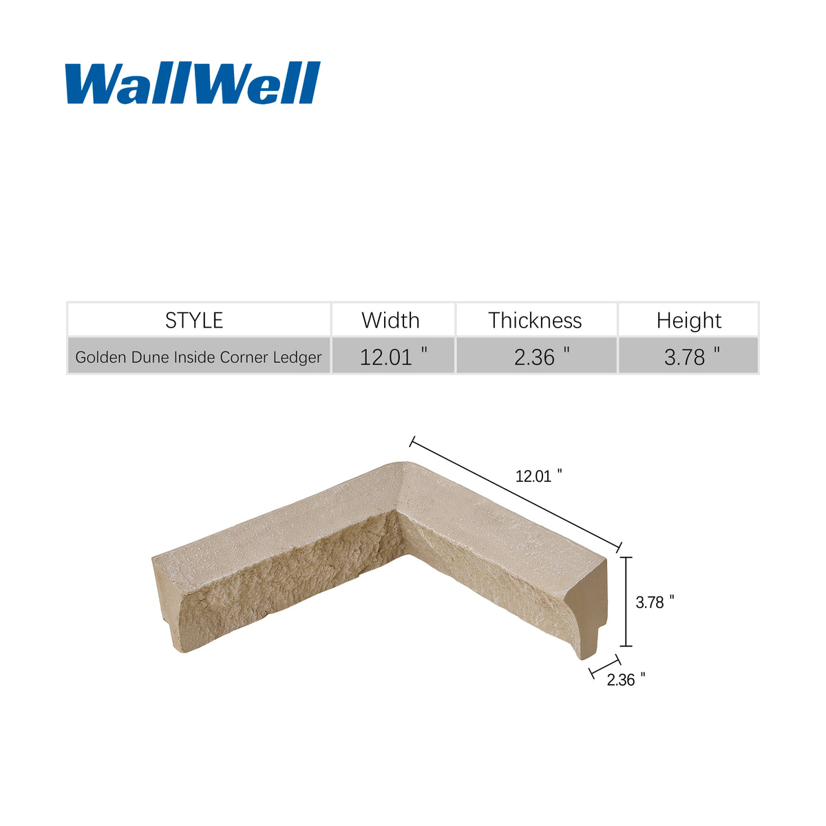 Custom Order — Faux Stone Corner Ledger (2-Piece)