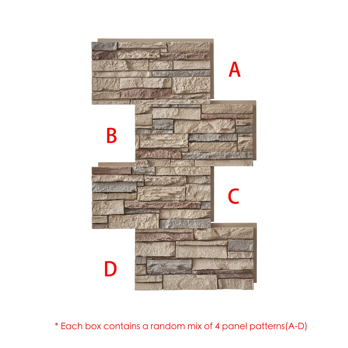 Custom Order — Faux Stone Wall Panels & Corners, Small Format (21x11in)