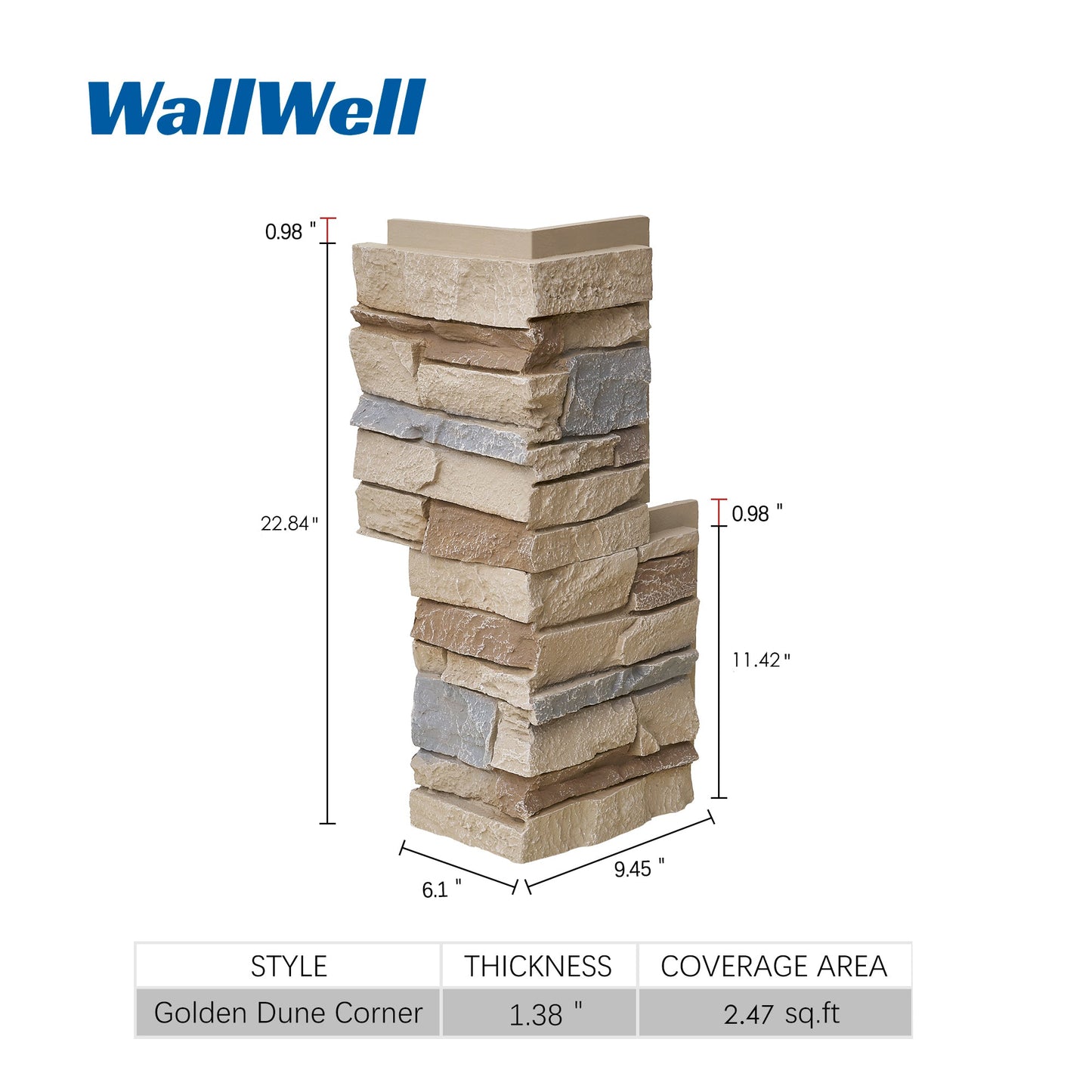 Custom Order — Faux Stone Corners (1 Pair)