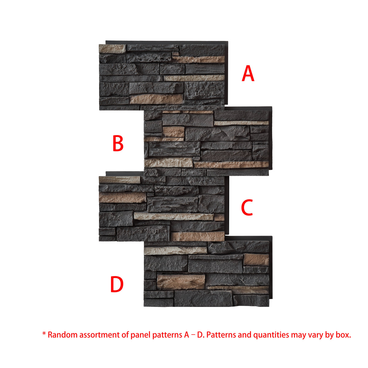 Custom Order — Faux Stone Wall Panels & Corners, Small Format (21x11in)