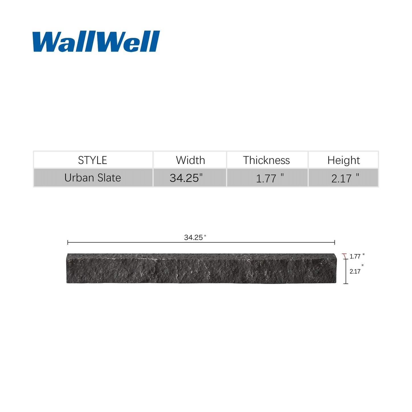 2-Piece Faux Stone Universal Ledger Trim