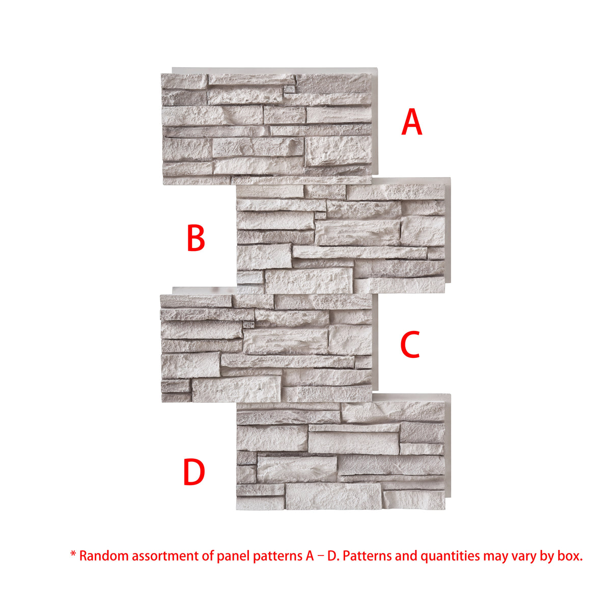 Custom Order — Faux Stone Wall Panels & Corners, Small Format (21x11in)