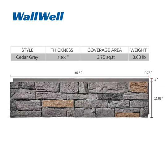 Faux Stone Wall Panels (2 Panels) — Last Chance