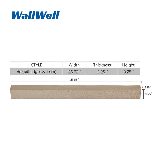 Custom Order — Faux Stone Ledger Trim (Beige)