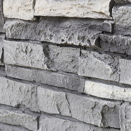 WallWell FogStone faux stone sample piece, 12 x 7 in