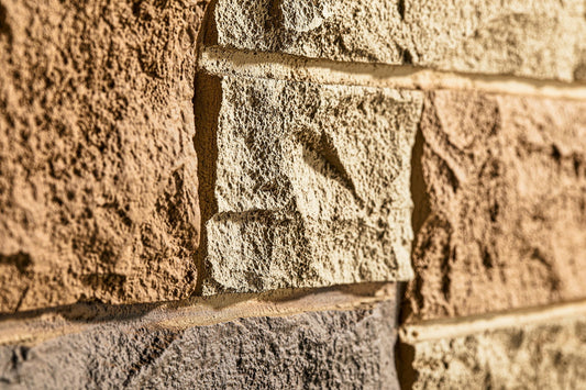 Faux Stone Wall Covering Siding Panels Polyurethane PU | Castle Stone | 6-Panels - WallWell INC - 