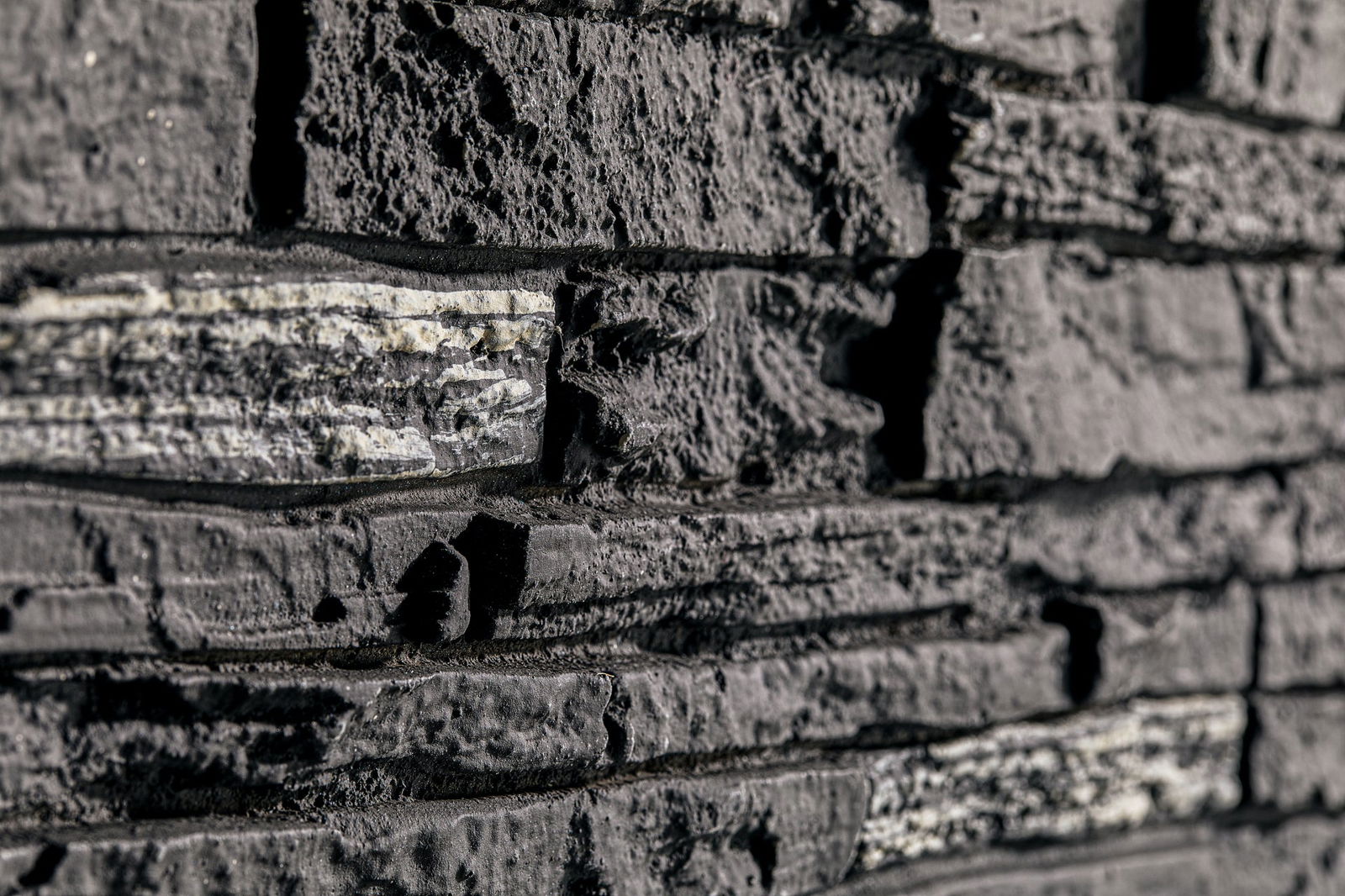 Faux Stone Wall Covering Siding Panels Polyurethane PU | Slate Stone | 6-Panels - WallWell INC - 