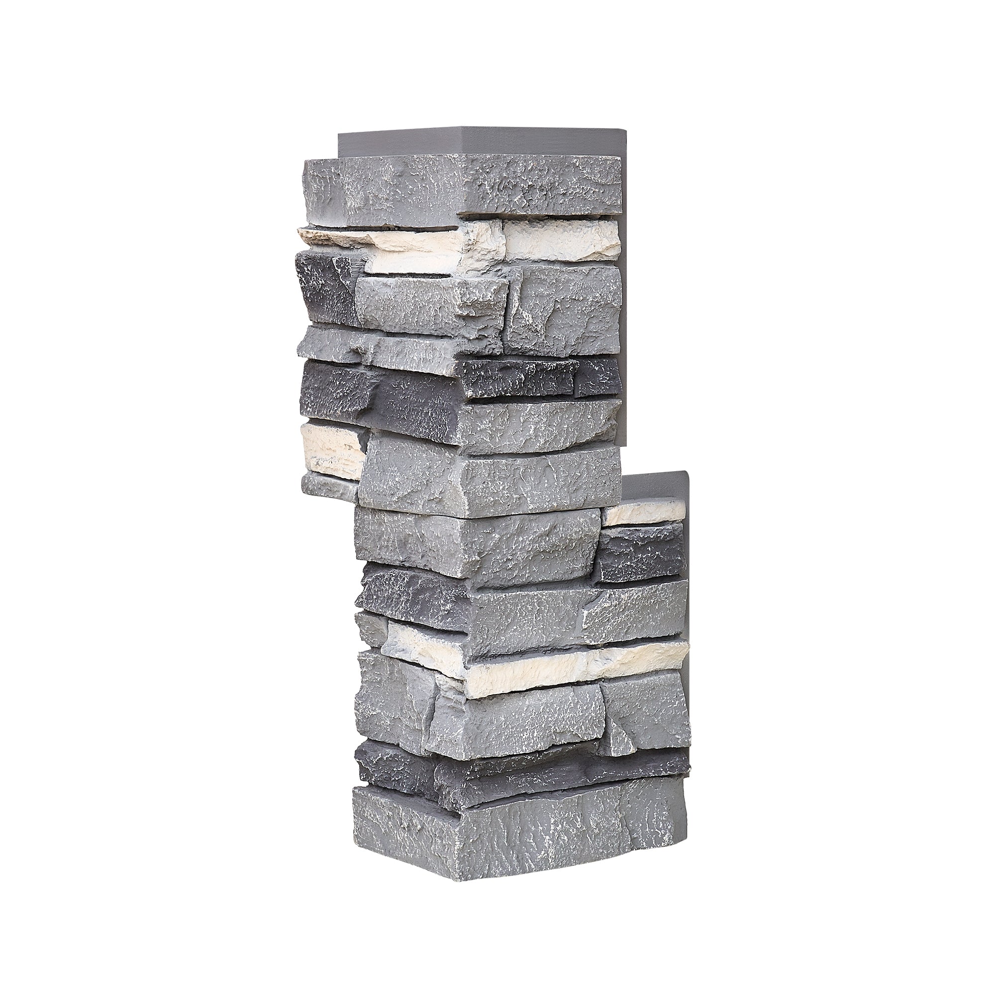 WallWell Faux Stone Wall Panel – Slate Stone-D (Fogstone/Sienna Dawn) | Lightweight, Durable, Indoor/Outdoor Use, Easy DIY Installation